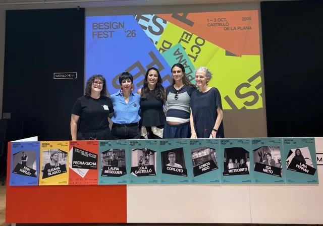 Equipo de La Exprimidora, esta tarde en la presentación de besign Fest 2026 en tamaño mediano